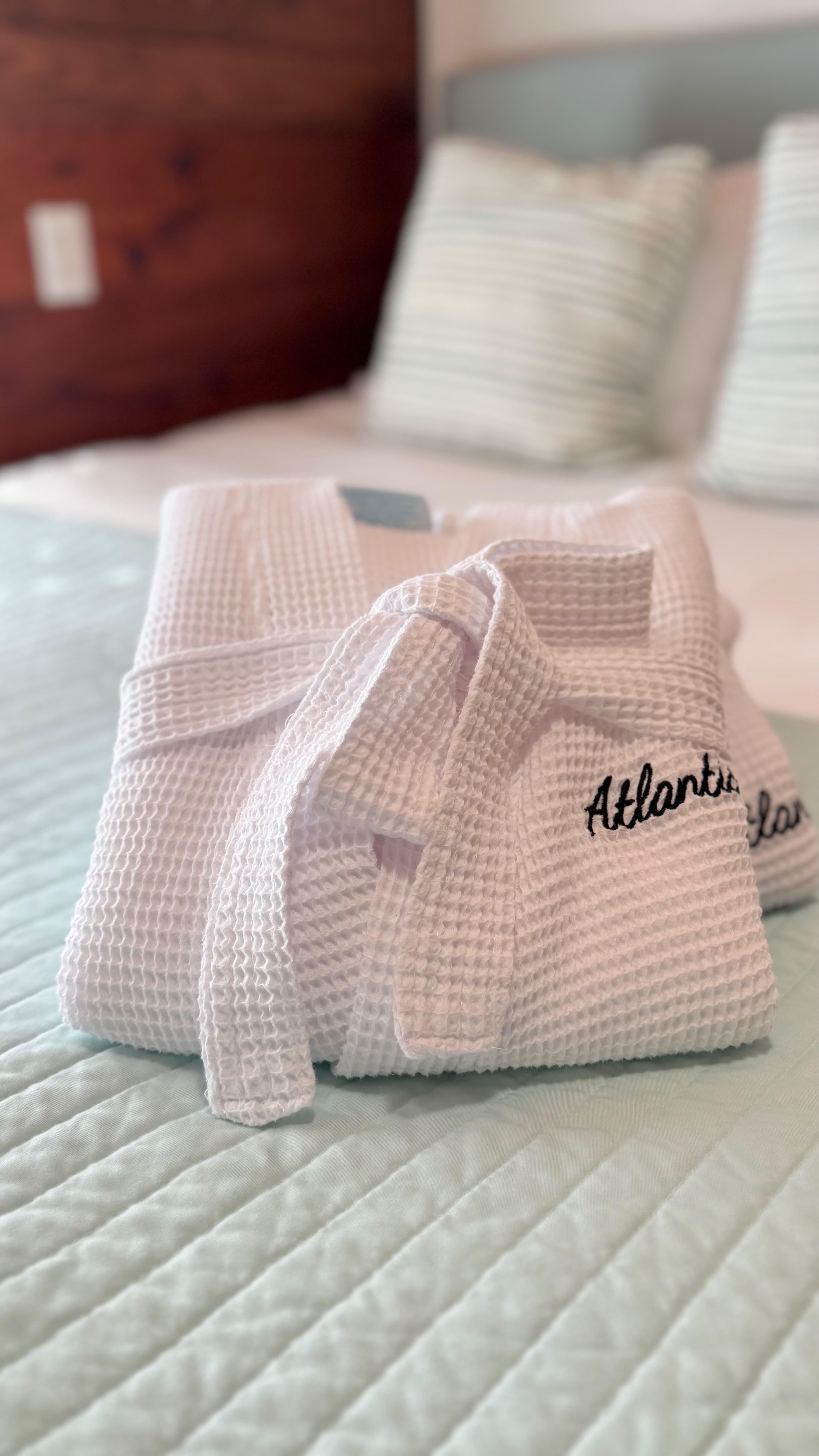 Bathrobes on the bed